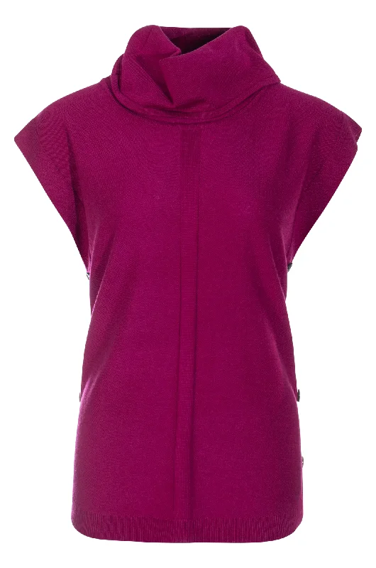 Touch of Wool Cowl neck Tunic | RASPBERRY | 6342ZZ