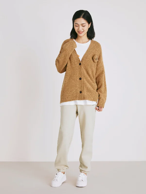 U-Cat Emoji Wool Cardigan